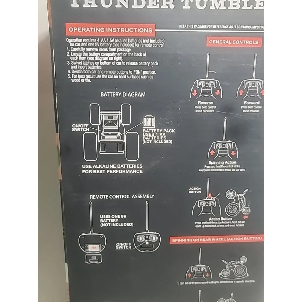 FAO SCHWARZ Thunder Tumbler  2-Pack Remote Control Cars Brand New Factory Sealed